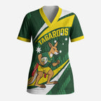 Tagaroos Oztag Australia Custom Scrub Top Aussie Kangaroo Mascot Sporty Style