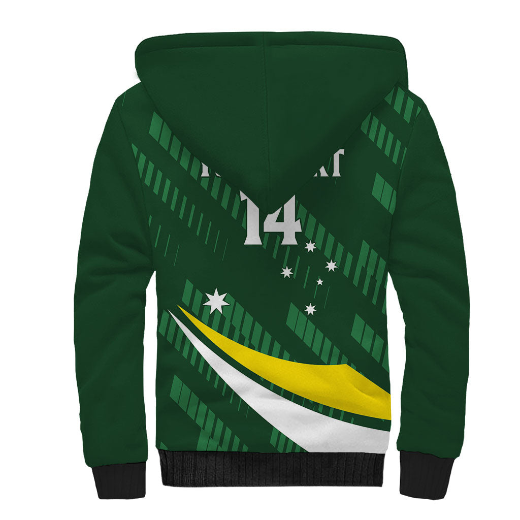 Tagaroos Oztag Australia Custom Sherpa Hoodie Aussie Kangaroo Mascot Sporty Style