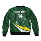 Tagaroos Oztag Australia Custom Sleeve Zip Bomber Jacket Aussie Kangaroo Mascot Sporty Style