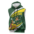 Tagaroos Oztag Australia Custom Sleeveless Hoodie Aussie Kangaroo Mascot Sporty Style
