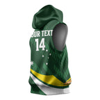Tagaroos Oztag Australia Custom Sleeveless Hoodie Aussie Kangaroo Mascot Sporty Style