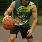 Tagaroos Oztag Australia Custom Sleeveless Hoodie Aussie Kangaroo Mascot Sporty Style