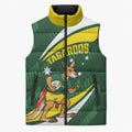 Tagaroos Oztag Australia Custom Sleeveless Puffer Jacket Aussie Kangaroo Mascot Sporty Style