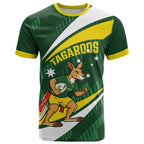 Tagaroos Oztag Australia Custom T Shirt Aussie Kangaroo Mascot Sporty Style