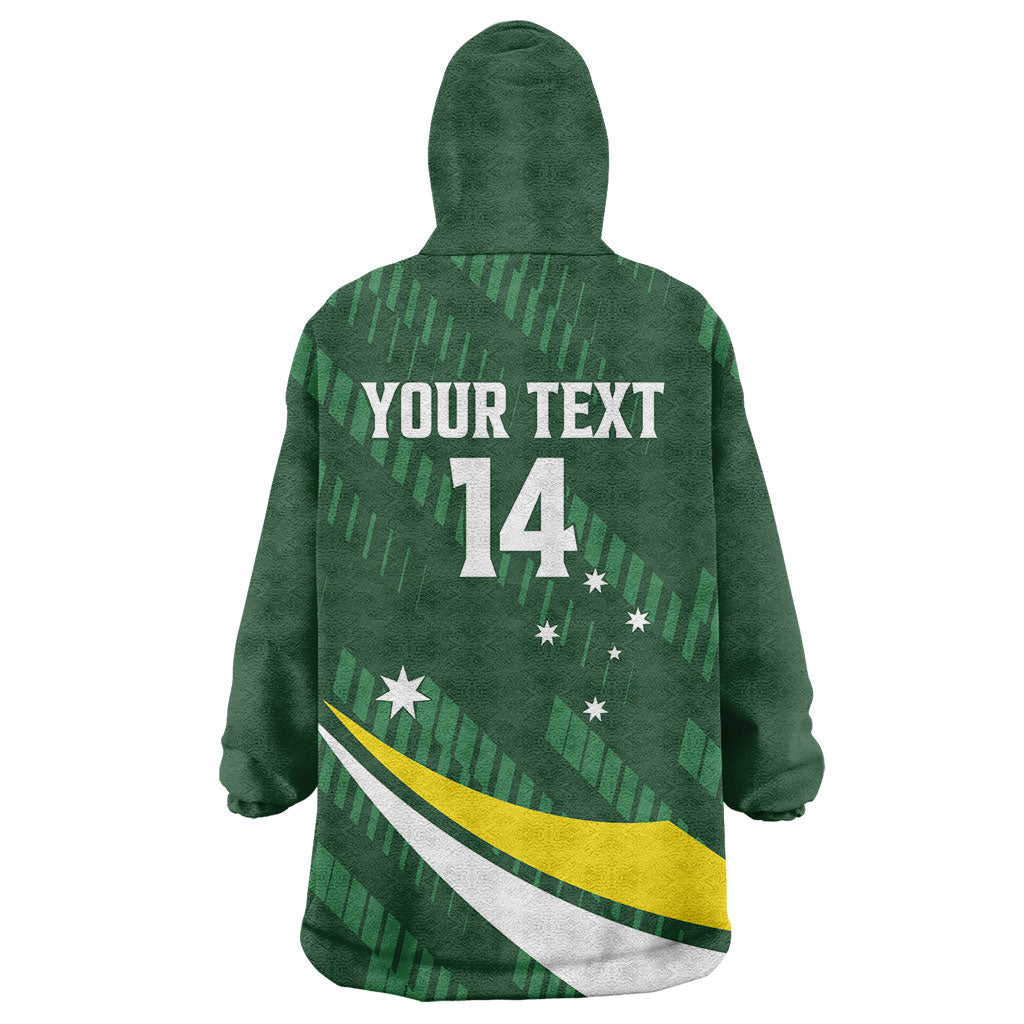 Tagaroos Oztag Australia Custom Wearable Blanket Hoodie Aussie Kangaroo Mascot Sporty Style