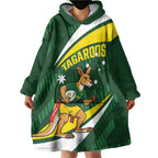 Tagaroos Oztag Australia Custom Wearable Blanket Hoodie Aussie Kangaroo Mascot Sporty Style