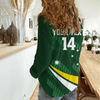 Tagaroos Oztag Australia Custom Women Casual Shirt Aussie Kangaroo Mascot Sporty Style