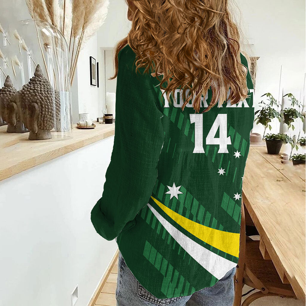 Tagaroos Oztag Australia Custom Women Casual Shirt Aussie Kangaroo Mascot Sporty Style