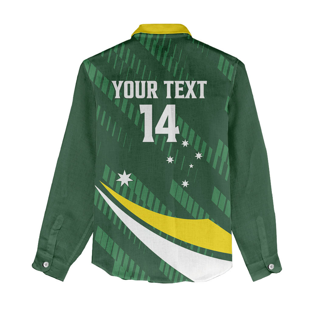 Tagaroos Oztag Australia Custom Women Casual Shirt Aussie Kangaroo Mascot Sporty Style
