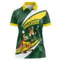 Tagaroos Oztag Australia Custom Women Polo Shirt Aussie Kangaroo Mascot Sporty Style