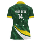 Tagaroos Oztag Australia Custom Women Polo Shirt Aussie Kangaroo Mascot Sporty Style