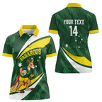 Tagaroos Oztag Australia Custom Women Polo Shirt Aussie Kangaroo Mascot Sporty Style