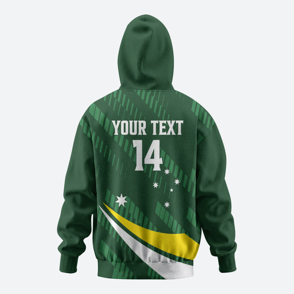Tagaroos Oztag Australia Custom Zip Hoodie Aussie Kangaroo Mascot Sporty Style