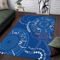 Australia New South Wales Area Rug Aussie Emu With Aboriginal Art