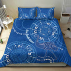 Australia New South Wales Bedding Set Aussie Emu With Aboriginal Art