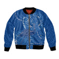 Australia New South Wales Bomber Jacket Aussie Emu With Aboriginal Art