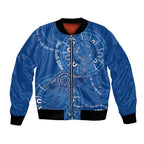 Australia New South Wales Bomber Jacket Aussie Emu With Aboriginal Art