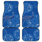 Australia New South Wales Car Mats Aussie Emu With Aboriginal Art