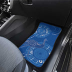 Australia New South Wales Car Mats Aussie Emu With Aboriginal Art