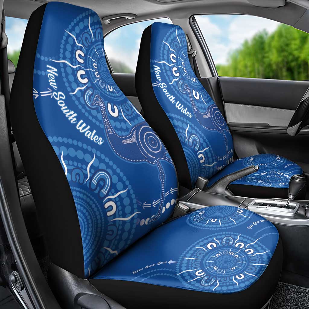 Australia New South Wales Car Seat Cover Aussie Emu With Aboriginal Art