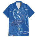 Australia New South Wales Family Matching Mermaid Dress and Hawaiian Shirt Aussie Emu With Aboriginal Art
