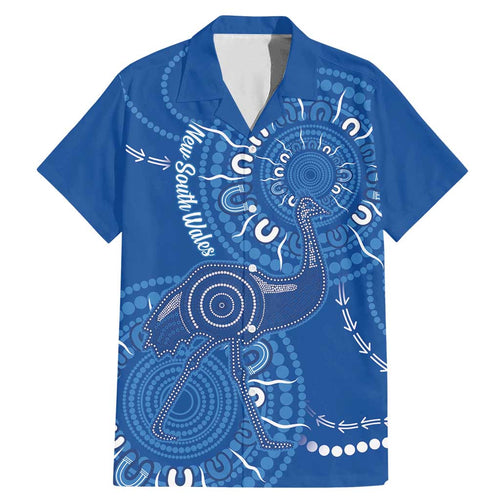 Australia New South Wales Family Matching Mermaid Dress and Hawaiian Shirt Aussie Emu With Aboriginal Art