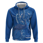Australia New South Wales Hoodie Aussie Emu With Aboriginal Art