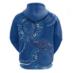 Australia New South Wales Hoodie Aussie Emu With Aboriginal Art