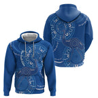 Australia New South Wales Hoodie Aussie Emu With Aboriginal Art
