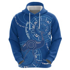 Australia New South Wales Hoodie Aussie Emu With Aboriginal Art
