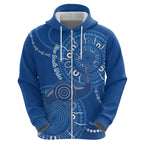 Australia New South Wales Hoodie Aussie Emu With Aboriginal Art