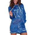 Australia New South Wales Hoodie Dress Aussie Emu With Aboriginal Art
