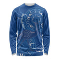 Australia New South Wales Long Sleeve Shirt Aussie Emu With Aboriginal Art