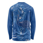 Australia New South Wales Long Sleeve Shirt Aussie Emu With Aboriginal Art