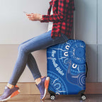 Australia New South Wales Luggage Cover Aussie Emu With Aboriginal Art
