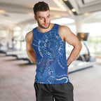 Australia New South Wales Men Tank Top Aussie Emu With Aboriginal Art