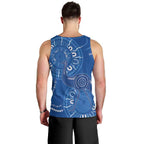 Australia New South Wales Men Tank Top Aussie Emu With Aboriginal Art