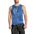 Australia New South Wales Men Tank Top Aussie Emu With Aboriginal Art