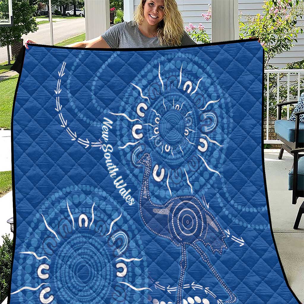 Australia New South Wales Quilt Aussie Emu With Aboriginal Art