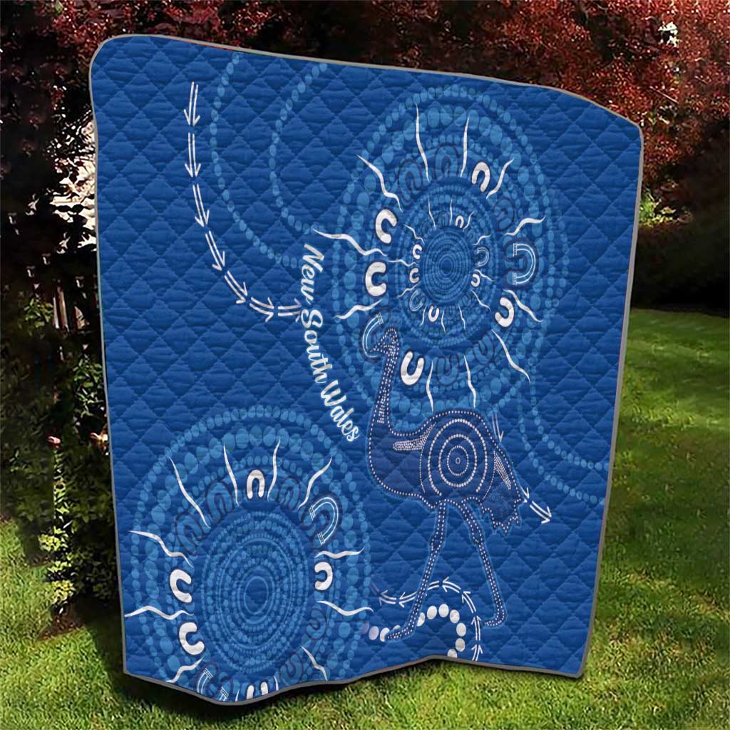 Australia New South Wales Quilt Aussie Emu With Aboriginal Art