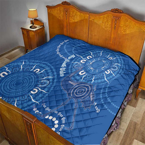 Australia New South Wales Quilt Aussie Emu With Aboriginal Art