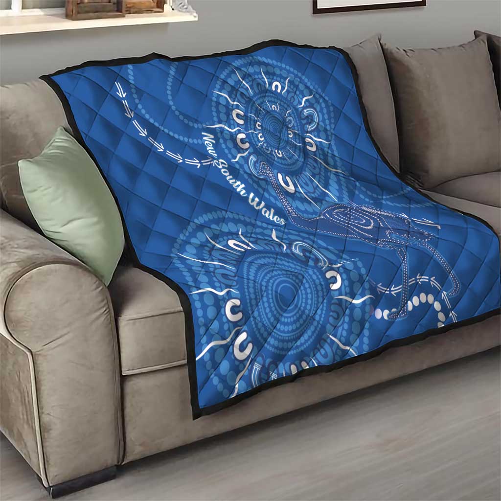 Australia New South Wales Quilt Aussie Emu With Aboriginal Art