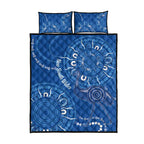 Australia New South Wales Quilt Bed Set Aussie Emu With Aboriginal Art