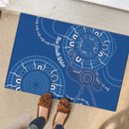 Australia New South Wales Rubber Doormat Aussie Emu With Aboriginal Art
