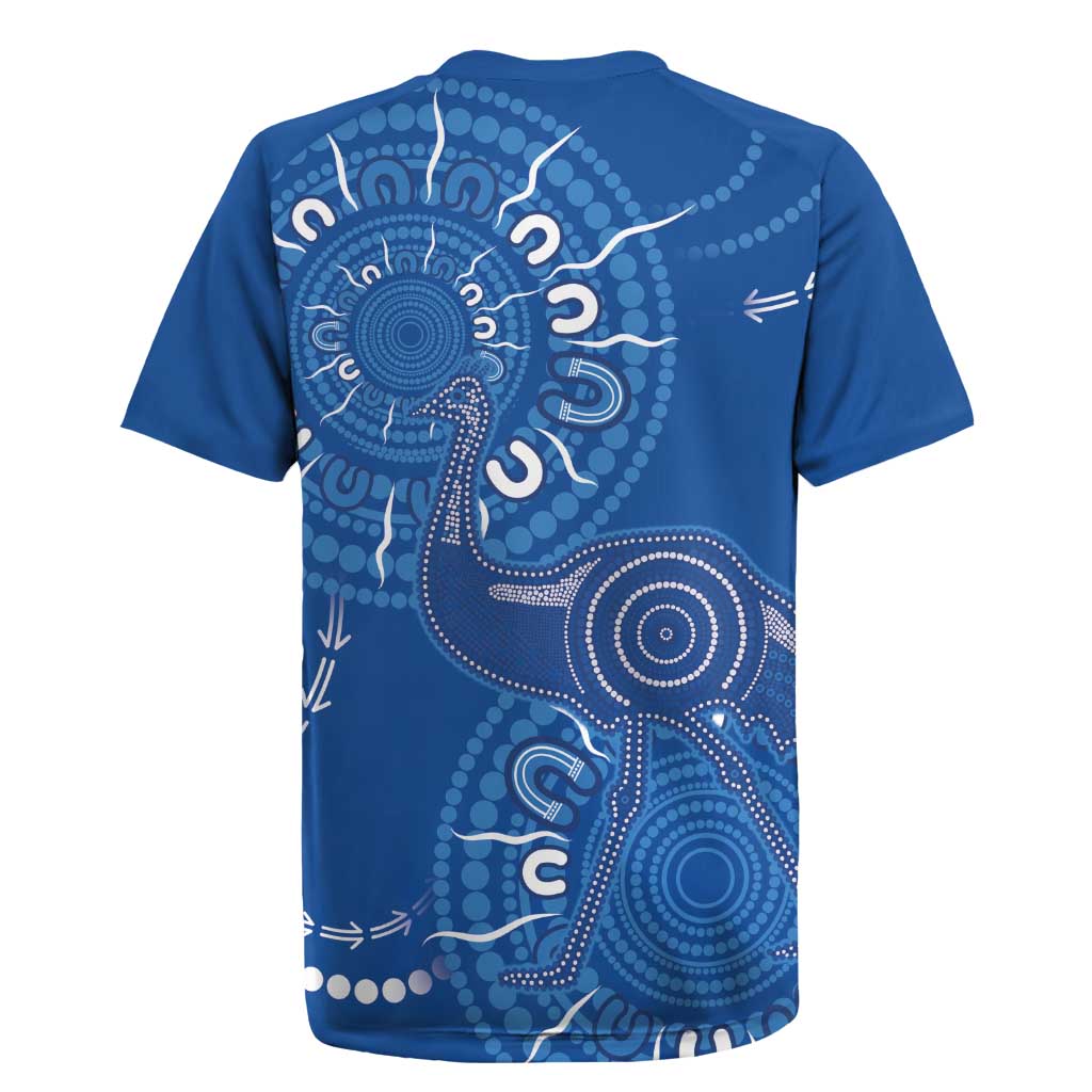 Australia New South Wales Rugby Jersey Aussie Emu With Aboriginal Art