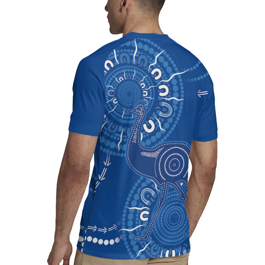 Australia New South Wales Rugby Jersey Aussie Emu With Aboriginal Art