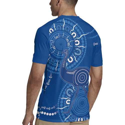 Australia New South Wales Rugby Jersey Aussie Emu With Aboriginal Art