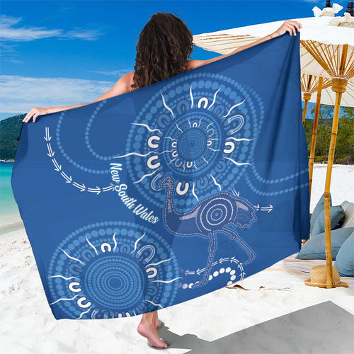 Australia New South Wales Sarong Aussie Emu With Aboriginal Art