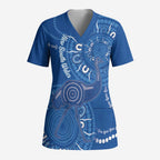 Australia New South Wales Scrub Top Aussie Emu With Aboriginal Art - Aussie Hoodie