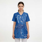 Australia New South Wales Scrub Top Aussie Emu With Aboriginal Art - Aussie Hoodie